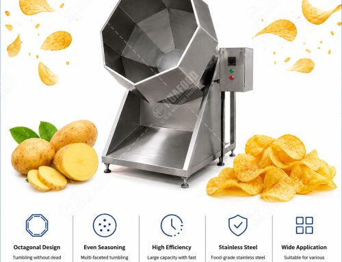 300kg/h Octagonal Potato Chips Seasoning Machine For Snack Chips Flavoring 
