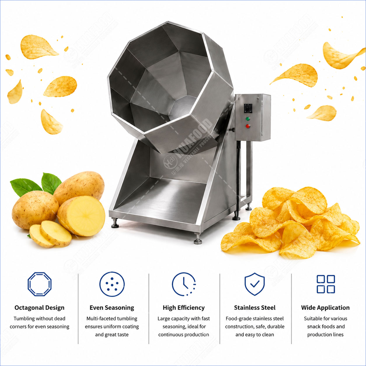 potato chips seasoning machine