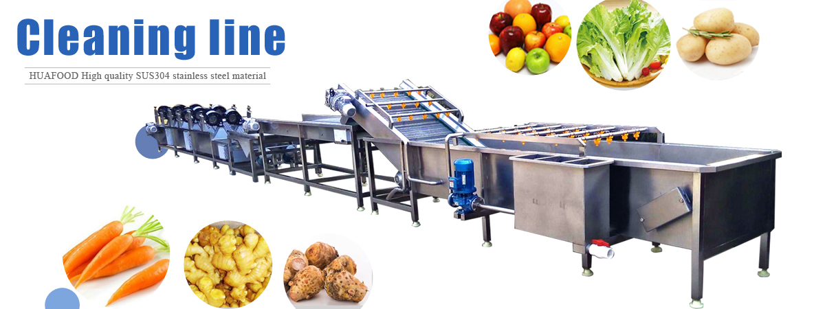 French fries machine for business - Huafood machine - Vegetable & Fruit  Cleaning Machine，Potato Chips Production Line