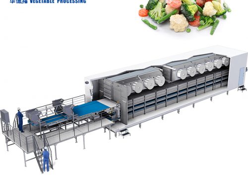 HSD-1000 IQF Máquina de congelación rápida fluidizada para patatas fritas