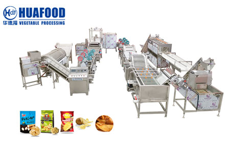 French fries machine for business - Huafood machine - Vegetable & Fruit  Cleaning Machine，Potato Chips Production Line