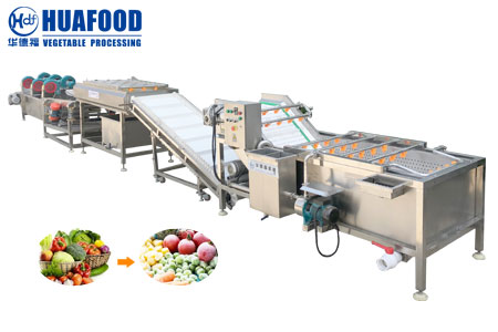 Vegetable fruit cleaning production line