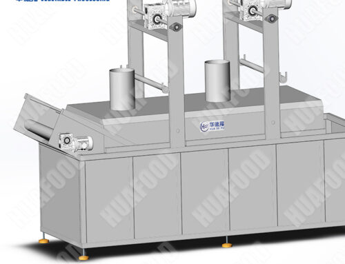 300kg/h Continuous Popcorn Chicken Nuggets Frying Machine