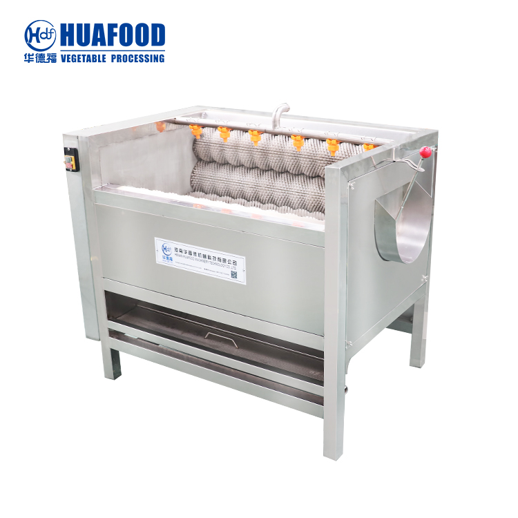 customized sweet potato rolling drum brush washing machine - Huafood machine  - Vegetable & Fruit Cleaning Machine，Potato Chips Production Line