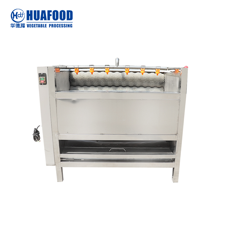 customized sweet potato rolling drum brush washing machine - Huafood machine  - Vegetable & Fruit Cleaning Machine，Potato Chips Production Line