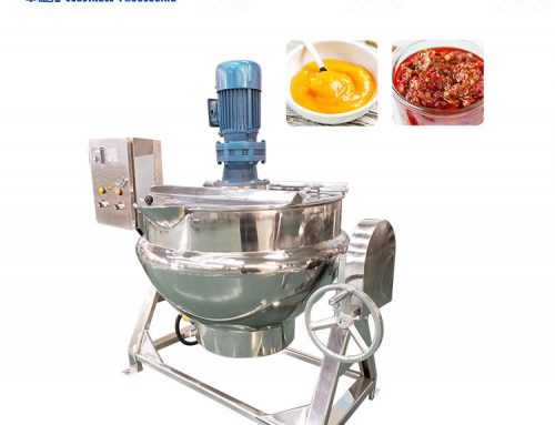 Stainless steel industrial cooking kettle electric steam gas heating agitator jacket kettle