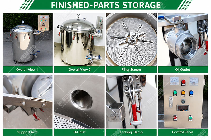 cooking oil filter parts details