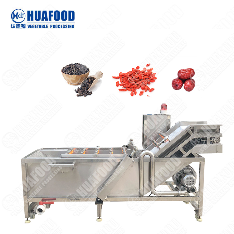 customized sweet potato rolling drum brush washing machine - Huafood machine  - Vegetable & Fruit Cleaning Machine，Potato Chips Production Line