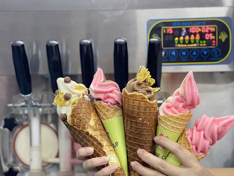 soft ice cream machine final products