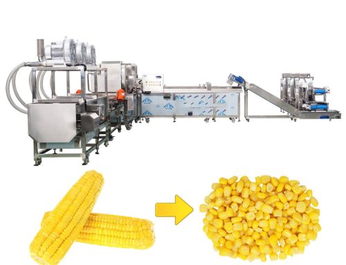 Línea de procesamiento automática de maíz dulce, pelado de maíz, lavado, escaldado, deshidratación, secado, embalaje