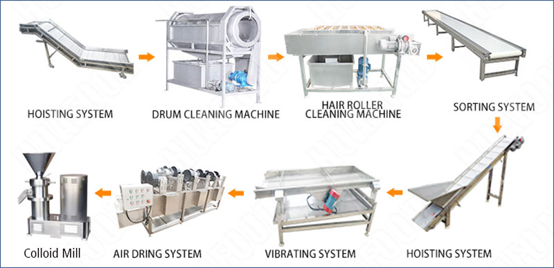 Carrot paste production line