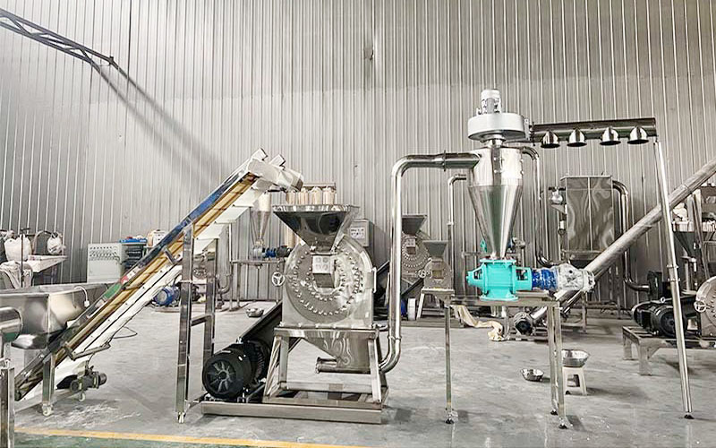chilli powder production line in factory