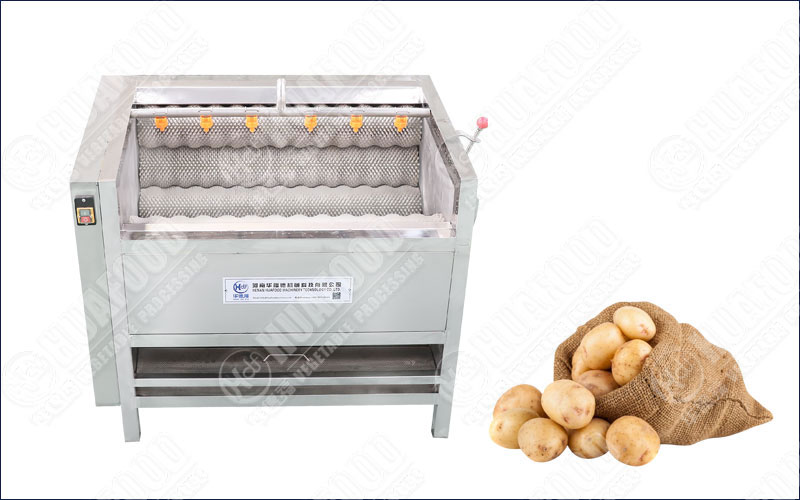 potato washing and peeling machine