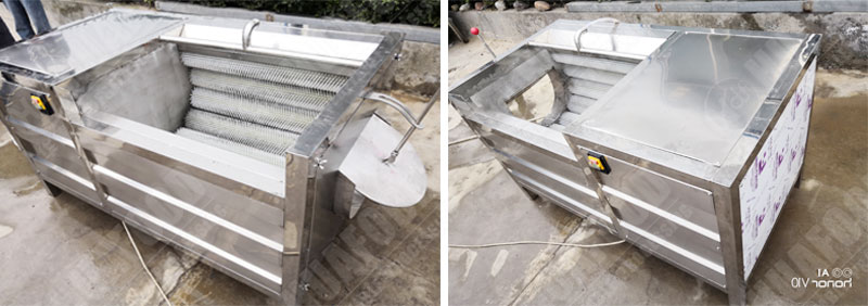 sweet potato washing and peeling machine