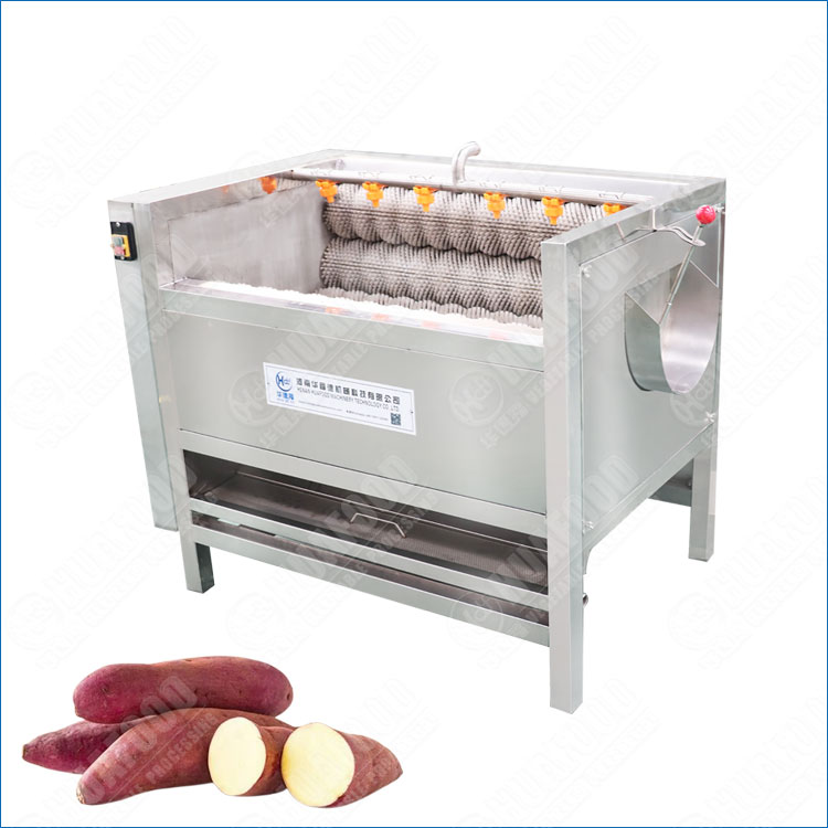 sweet potato washing and peeling machine