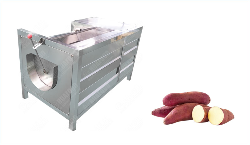 sweet potato washing and peeling machine
