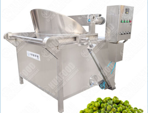 Round Pot Green Peas Batch Deep Fryer Machine With Stirring Function