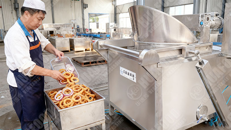 onion rings deep fryer machine factory details