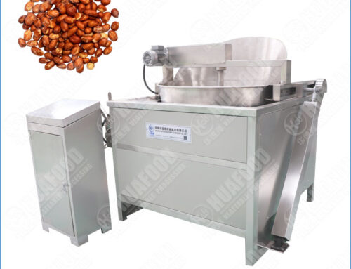 Round Pot Peanut Frying Machine With Automatic Groundnut Stirring