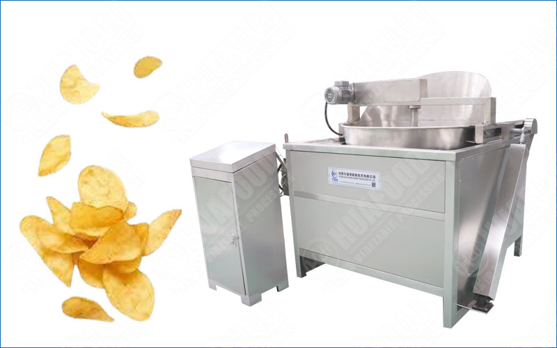 Potato chips deep frying machine