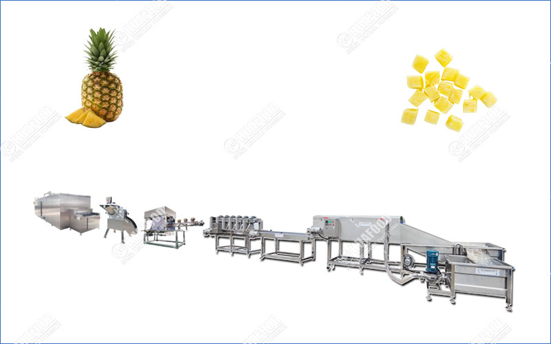IQF pineapple processing line