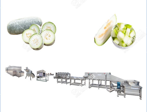 Industrial IQF Winter Melon Cube Processing Line For Frozen Fruits
