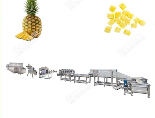Automatic  IQF Pineapple Frozen Cube Processing Line With Packing